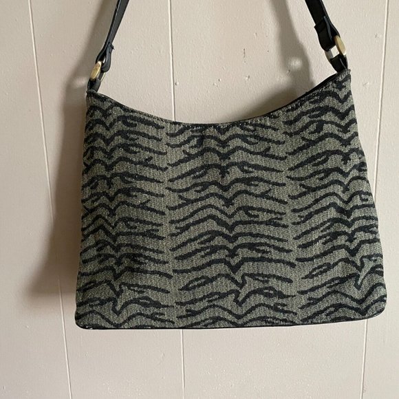 Bueno Women Shoulder Bag Green/Black Bag Hand Bag Fabric Bag - Picture 3 of 12